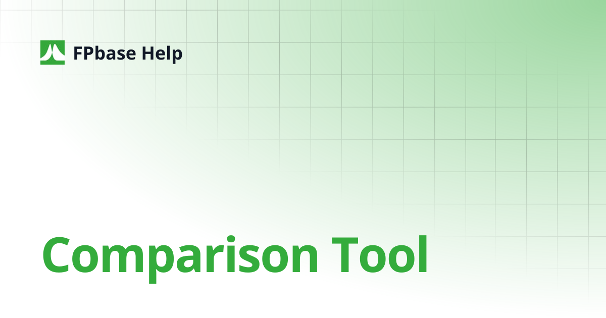 Comparison Tool | FPbase Help